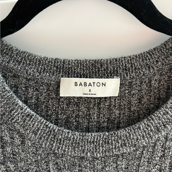 Babaton Gray Ribbed Sweater - Picture 2 of 2